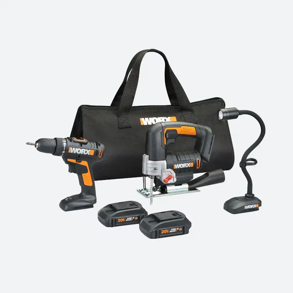 20V Power Share Drill & Jigsaw with Flex Light (Discontinued)