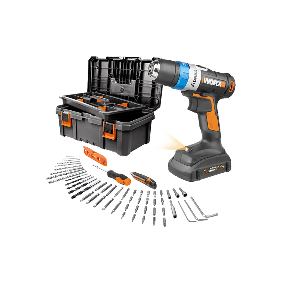 20V Power Share Ai Drill & Driver with 55PC Storage Box Kit