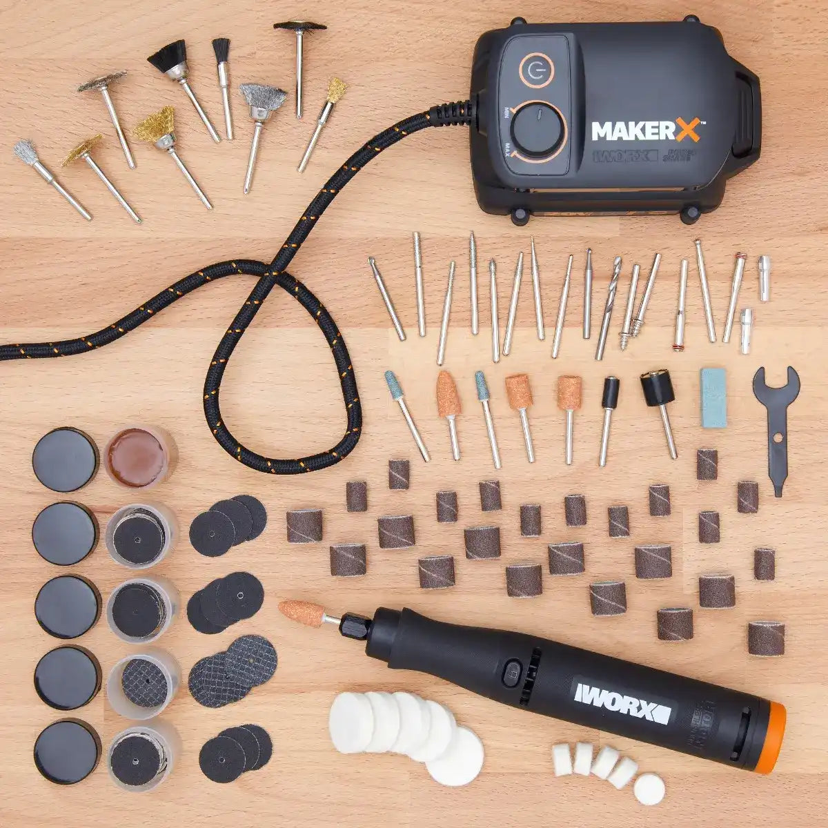 MAKERX Rotary Tool 201pc Accessory Kit