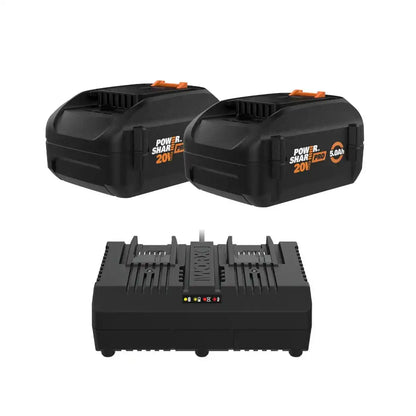 Two 5.0Ah Batteries and Dual Port Quick Charger Kit