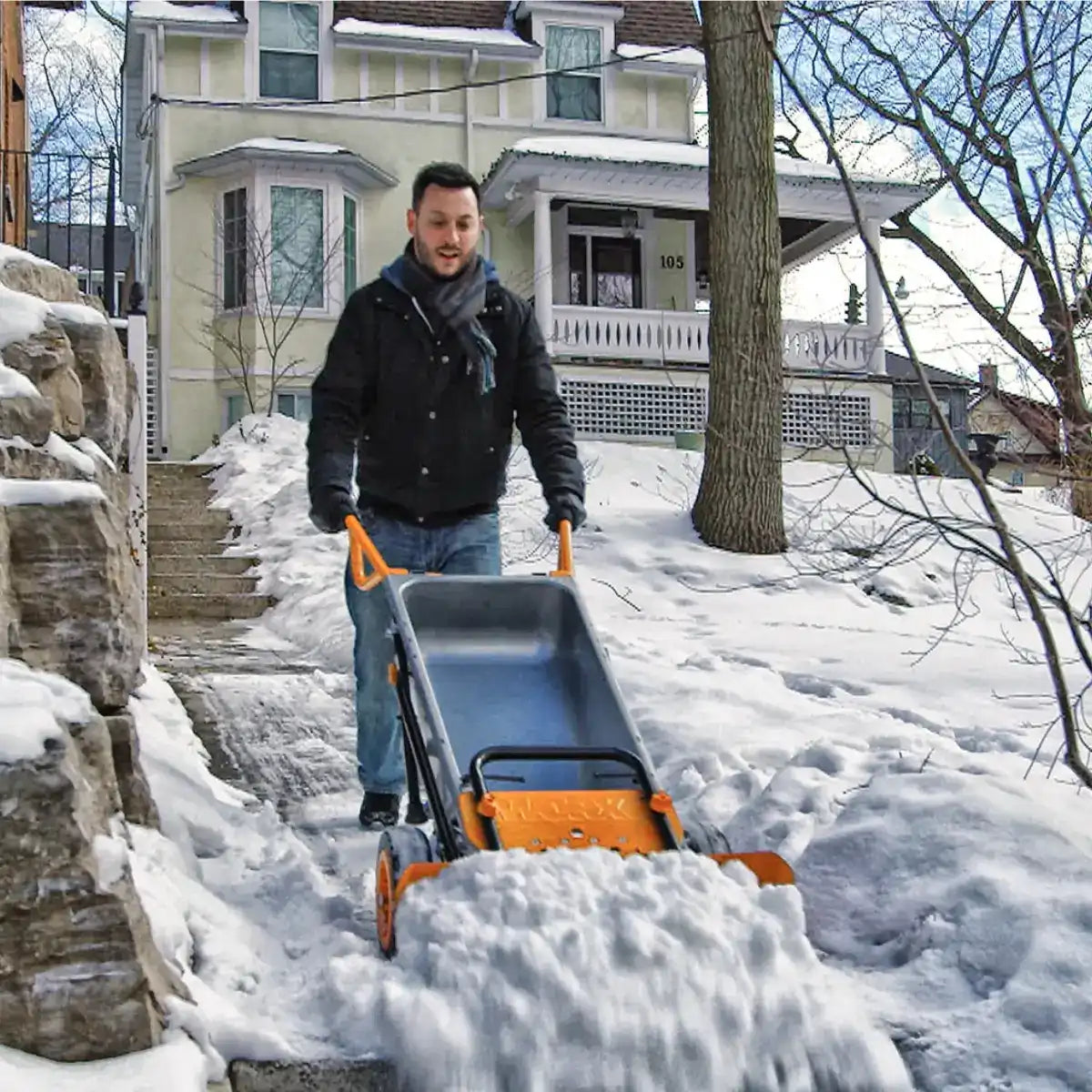 Aerocart Wheelbarrow Snow Plow