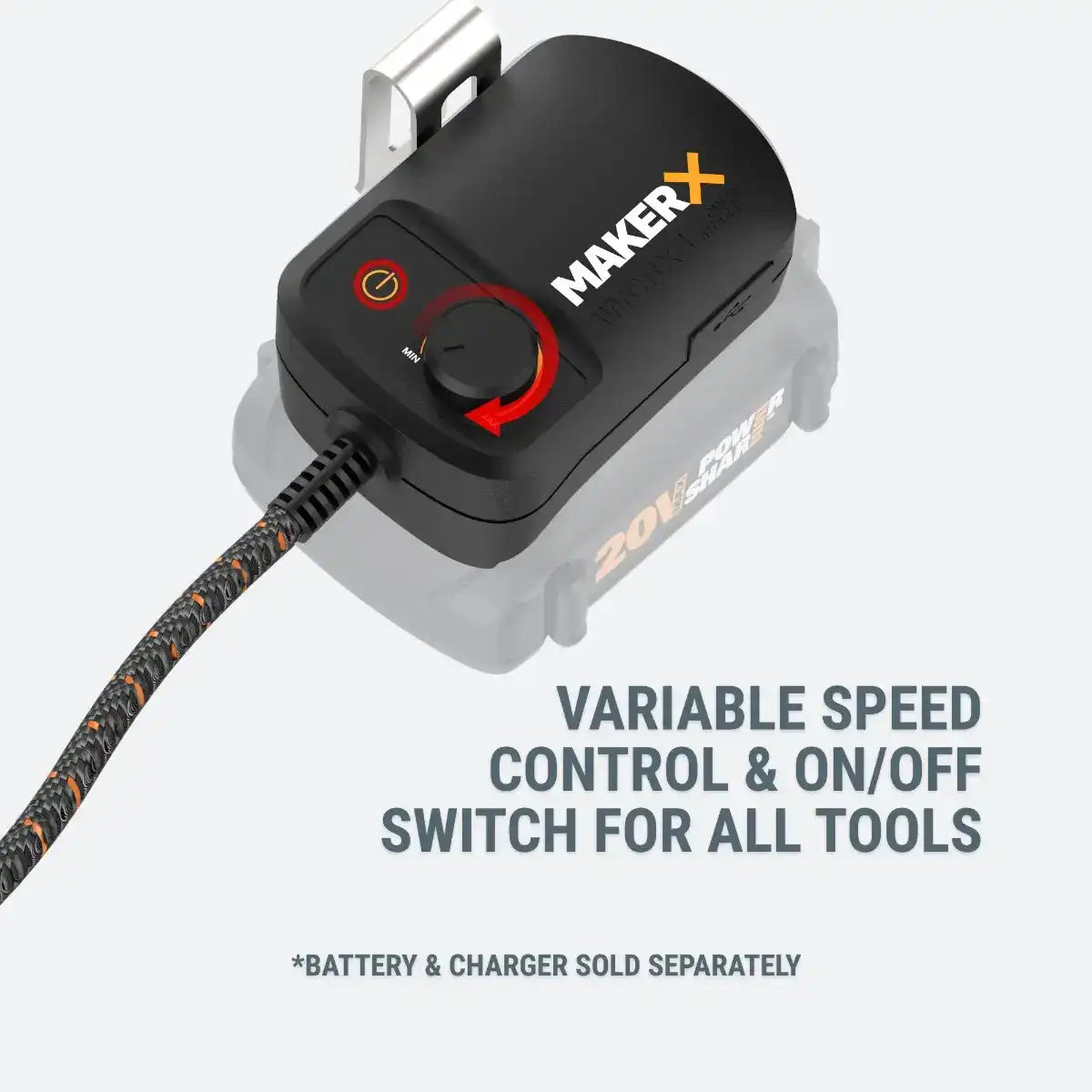 20V MAKERX HubX Power Source & Tool Adapter with USB Port