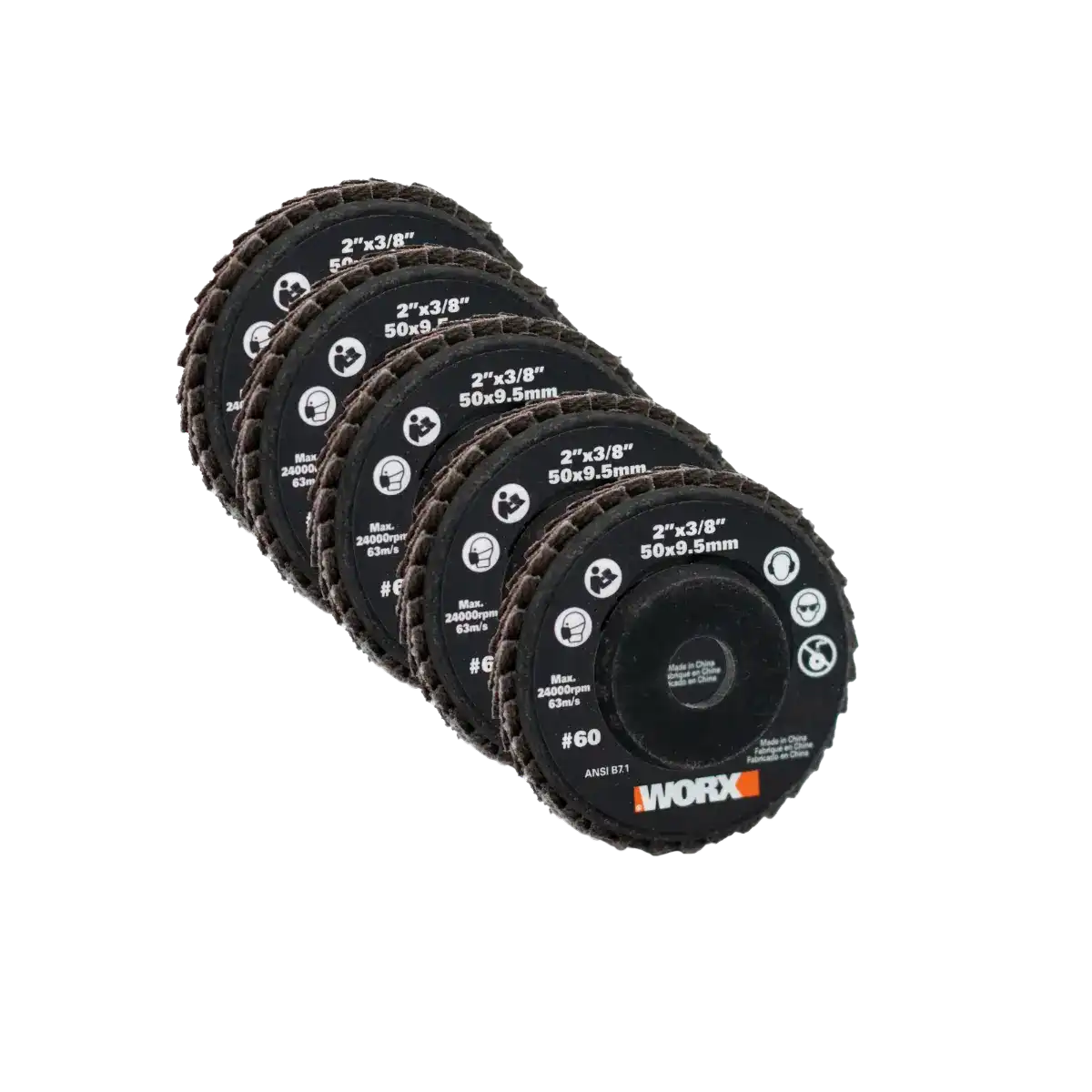 2" MAKERX 60G Flap Sanding Wheels (5PC)