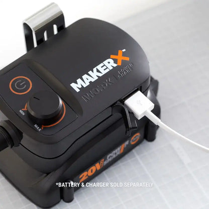 20V MAKERX HubX Power Source & Tool Adapter with USB Port