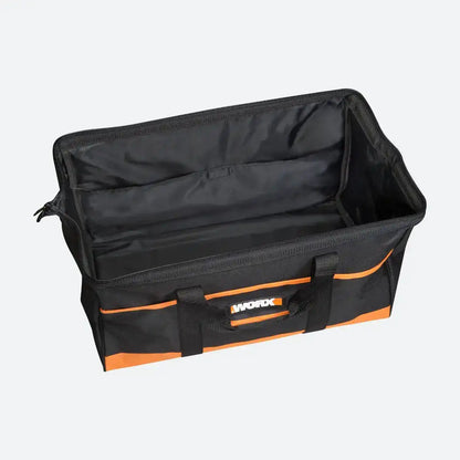 Large Zippered Tool Tote with Interior and Exterior Pockets