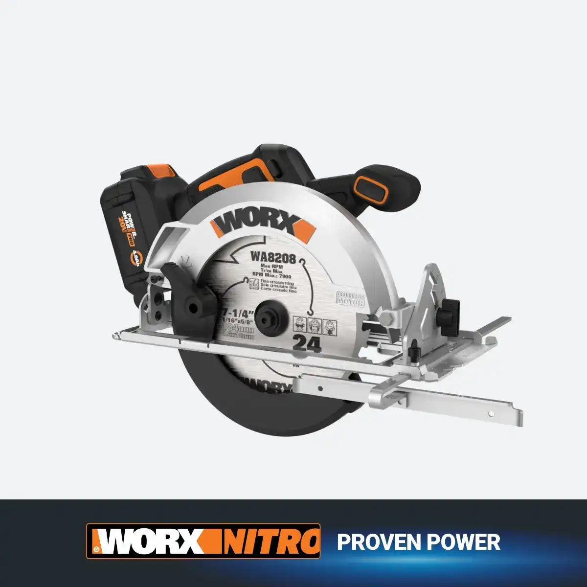 20V 7-1/4" brushless circular saw